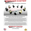 Service Caster 2 Inch Antique Brass Hooded Top Plate Ball Casters with Brakes SCC, 4PK SCC-TP01S20-POS-WA-SLB-4